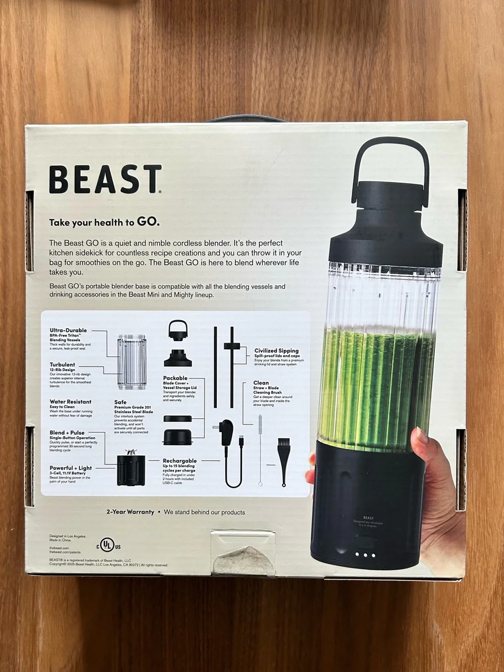 BEAST GO Cordless Personal Blender - Black
